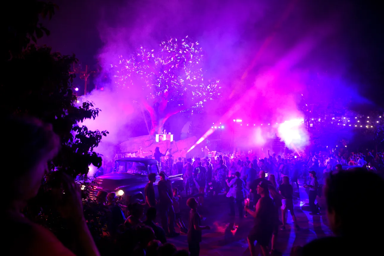 Handcrafted scenic tree element at Wildwood Grove